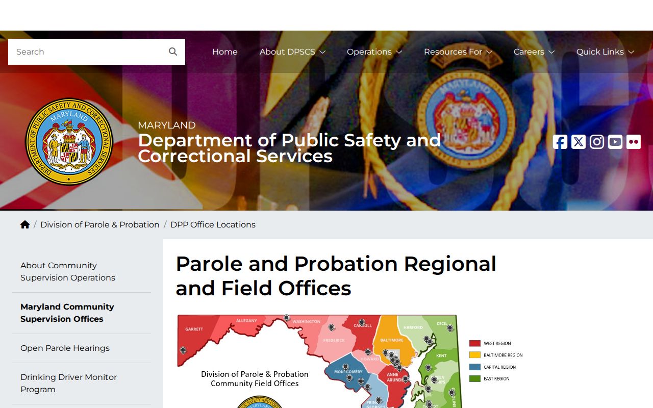 Kent County parole and probation Chestertown field office directory